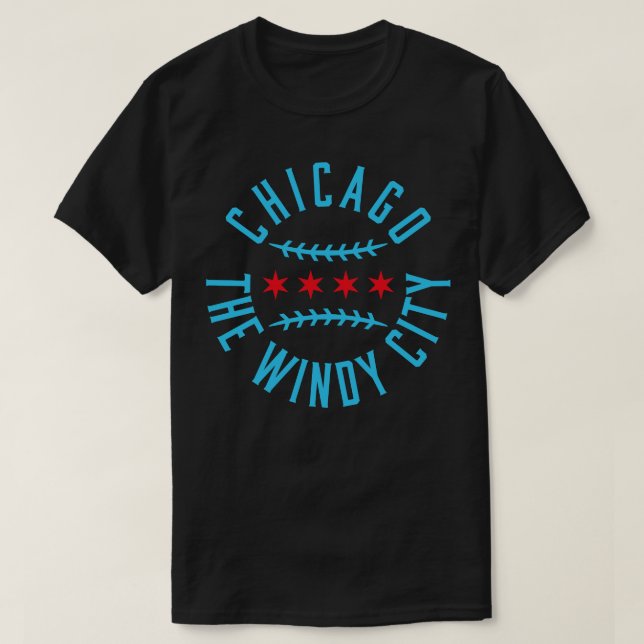 Camiseta Chicago Pride Beball Tee Wave Sua Bandeira para (Frente do Design)