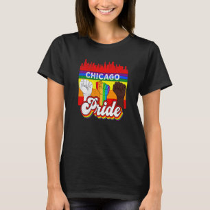 Camiseta Chicago Pride Rainbow Orgulho gay Flag Lgbt