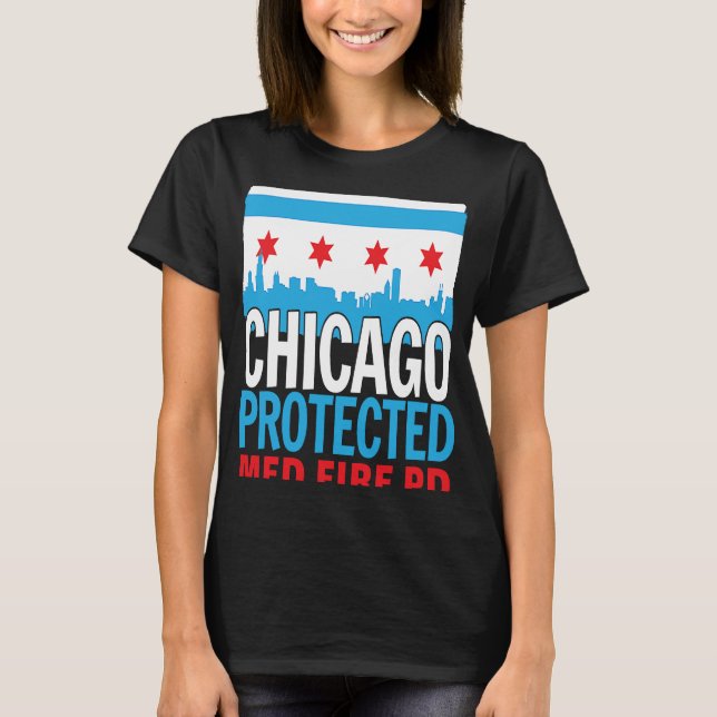 Camiseta Chicago Protected Med Fire PD Chicago Souvenir (Frente)