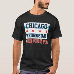 Camiseta Chicago Quarta-feira Med Fire PD Chicago Bandeira