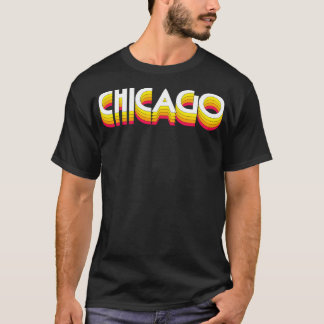 Camiseta Chicago Retro Style Typografia Design 1