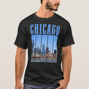 Camiseta Chicago Skyline Illinois Vintage Pride Chicago