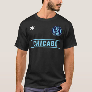 Camiseta Chicago Soccer Jersey  Mini Badge  White and Blues