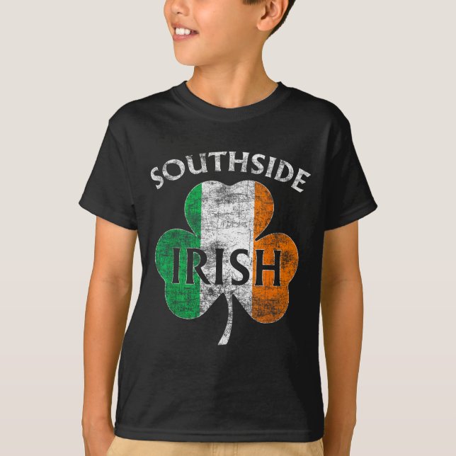 Camiseta Chicago Southside Irish Flag St. Patrick's Day  (Frente)