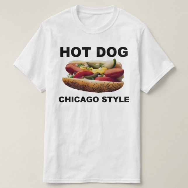 Camiseta Chicago Style Hot Dog (Frente do Design)