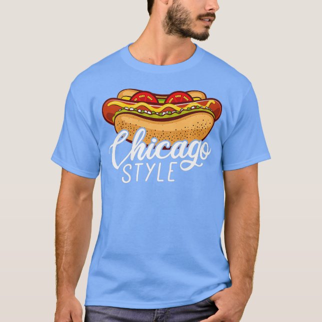 Camiseta Chicago Style HOT DOG Gift Hotdog Premium (Frente)