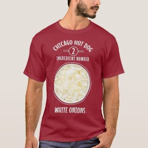 Camiseta Chicago Style Hot Dog Ingredient List White