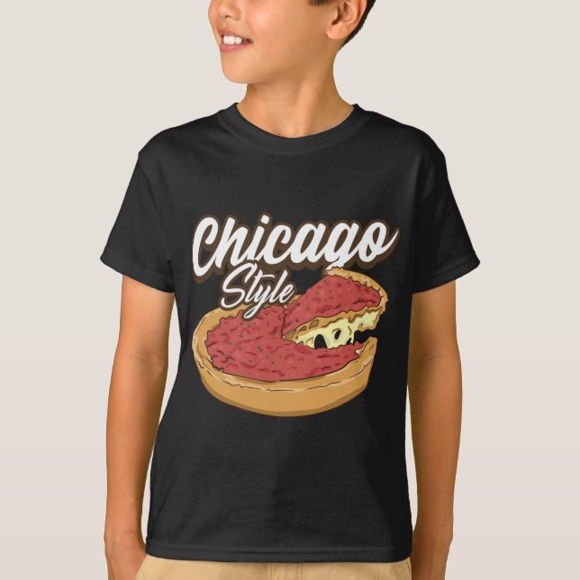 Camiseta Chicago Style Pizza Deep Dish Pizza Thick Crust Fo (Frente)