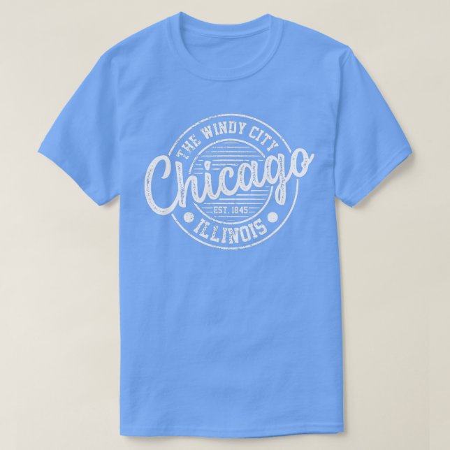 Camiseta Chicago The Windy City Illinois Vacation Souvenir (Frente do Design)