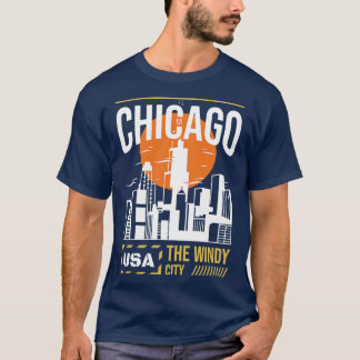 Camiseta chicago usa a cidade ventosa TShirt