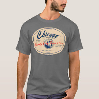 Camiseta Chicago Windy City Silhueta Retro Insígnia amigo