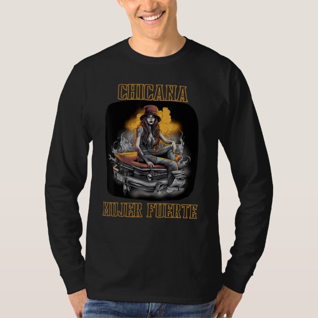 Camiseta Chicana Chola Style Lowrider Clothes Mexican Ameri (Frente)