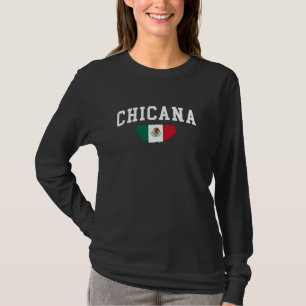 Camiseta Chicana México Sinalizador Mexicano Americano Chic