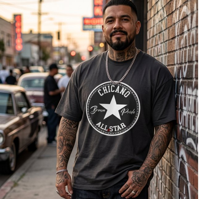 Camiseta Chicano All Star Brown Pride (Chicano all star Brown Pride T-shirt)