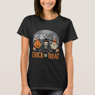 Camiseta Chick or Treat Design de Cemitério de Halloween Fo