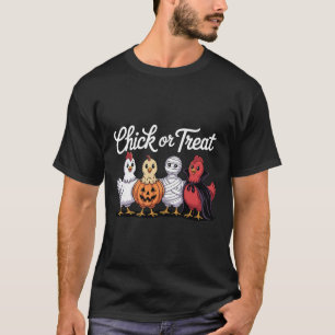 Camiseta Chick Or Treat Galinha Engraçada Halloween