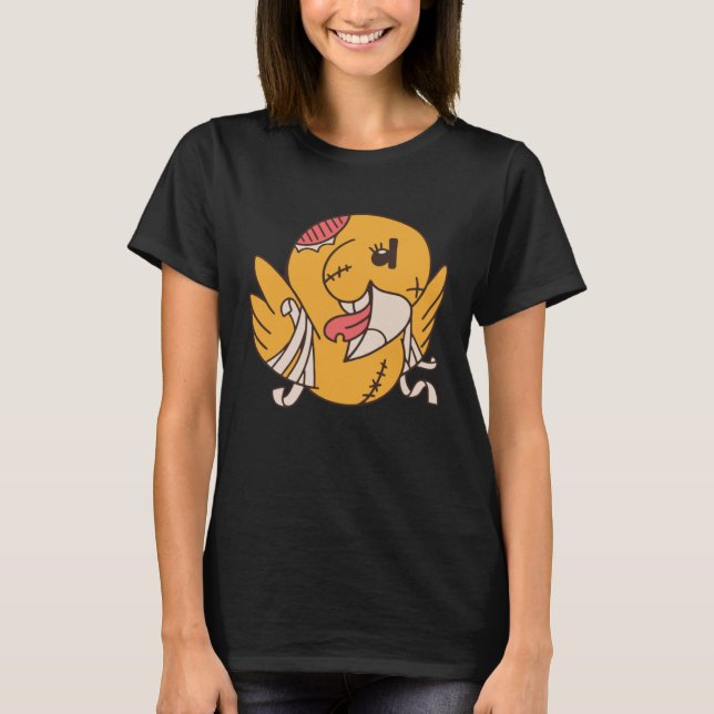 Camiseta chick zombie funny (Frente)