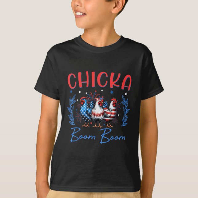 Camiseta Chicka Chicken Boom Pregnancy Freedom Indepen (Frente)