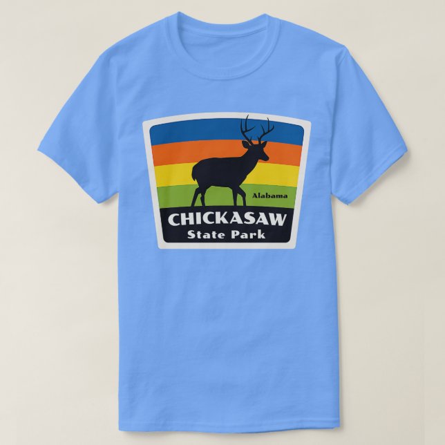 Camiseta Chickasaw State Park Alabama Roaming Deer (Frente do Design)