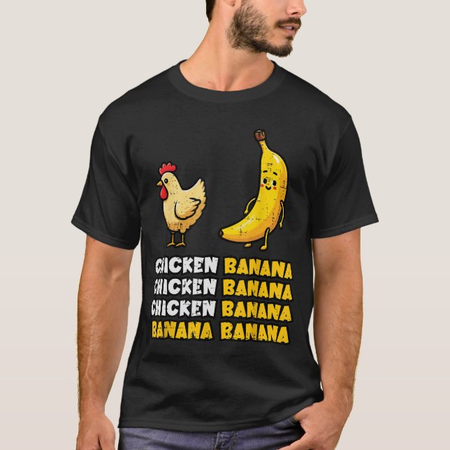 Camiseta Chicken Banana Dance Funny Fruit Meme Girls  Women (Frente)