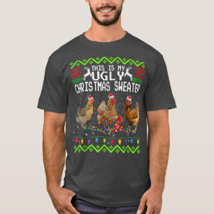 Camiseta Chicken Christmas This Is My Ugly Sweater Funny 