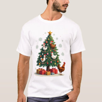 Camiseta Chicken Cow Goat Horse Farm Animal Farmer Christma