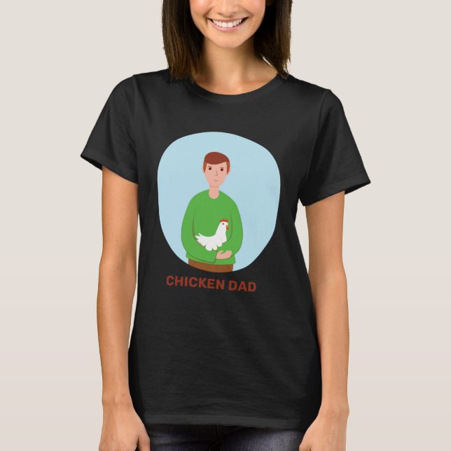Camiseta Chicken Dad Hen Red Junglefowl Fowl Bird Farmer Fa (Frente)