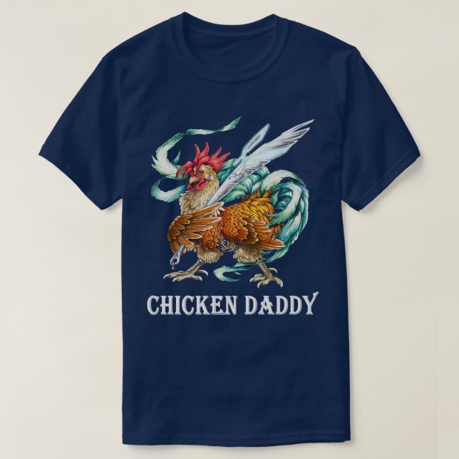 Camiseta Chicken Daddy Chicken Dad Farmer Poultry Farmer  (Frente do Design)