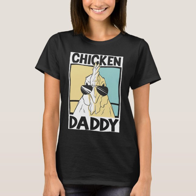 Camiseta Chicken Daddy farmer farming chickens  1 (Frente)