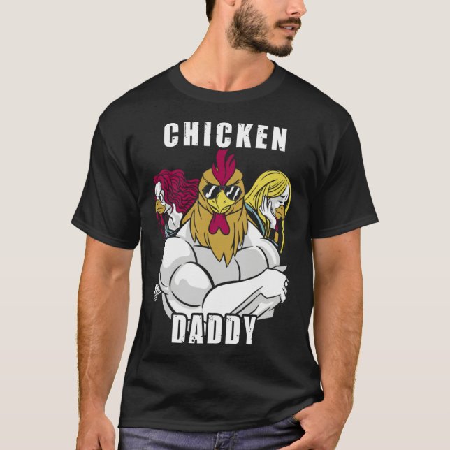 Camiseta Chicken Daddy Hühner Vater Landwirt Geflügelzüchte (Frente)