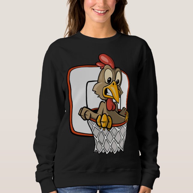 Camiseta Chicken Dunking Basketball (Frente)
