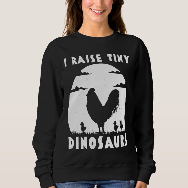 Camiseta Chicken Famer  I Raise Tiny Dinosaurs Women Men (Frente)