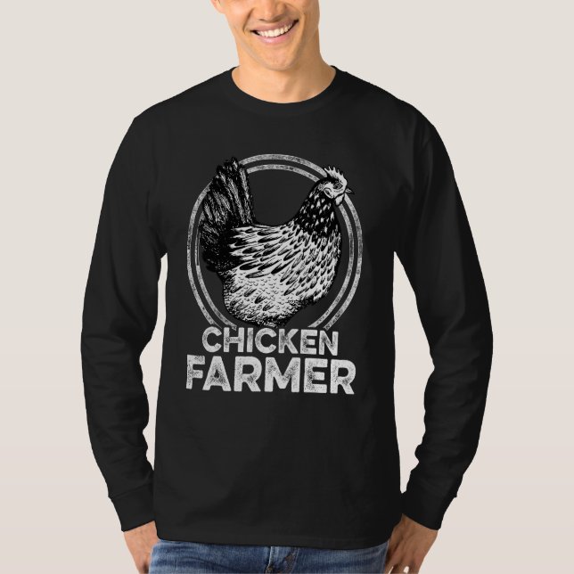 Camiseta Chicken Farmer Agriculture Agriculteur Farmer Farm (Frente)