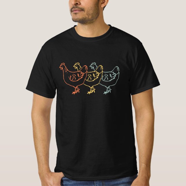Camiseta Chicken Funny design, Cute Chicken Hen Humor (Frente)