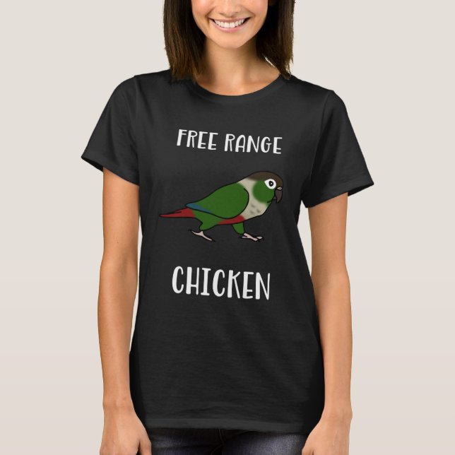 Camiseta Chicken Green Cheeked Conure Parrot Bir (Frente)
