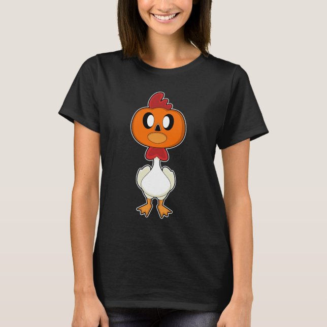 Camiseta Chicken Halloween Pumpkin (Frente)