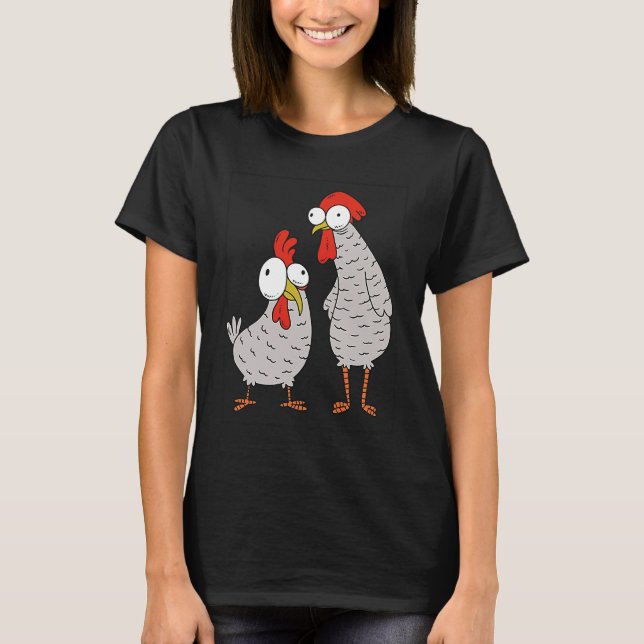 Camiseta chicken hen rooster (Frente)