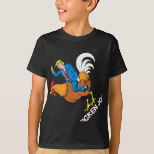Camiseta Chicken Jockey Trump Engraçado Meme Surreal Humor
