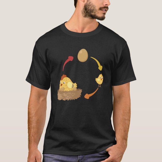 Camiseta Chicken life cycle chick chicken chicken eggs chic (Frente)