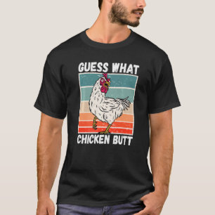 Camiseta Chicken Meme Adivinha Qual Bumbum de frango 1
