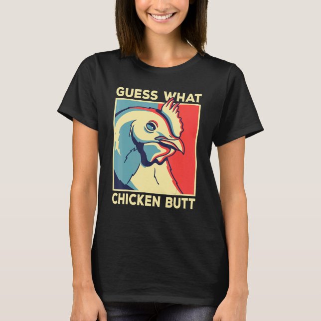 Camiseta Chicken Meme Adivinha Que Bumbum De Frango (Frente)