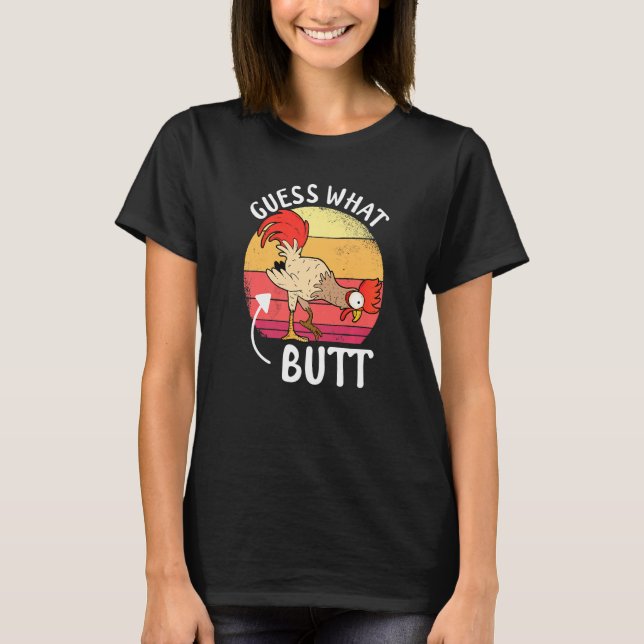 Camiseta Chicken Meme Adivinha Que Bumbum De Frango (Frente)