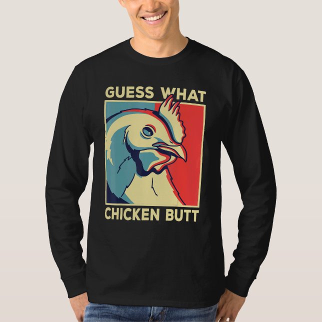 Camiseta Chicken Meme Adivinha Que Bumbum De Frango (Frente)