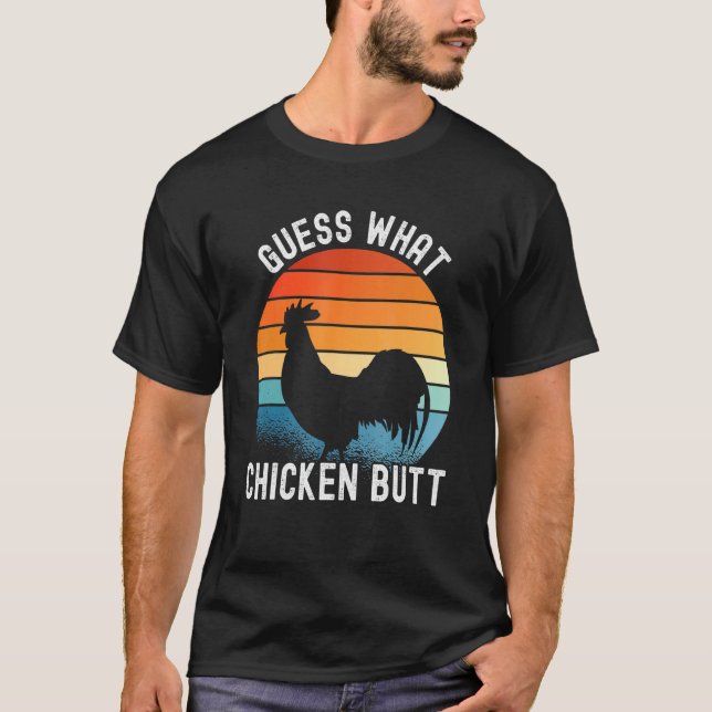 Camiseta Chicken Meme Adivinha Que Bumbum De Frango (Frente)