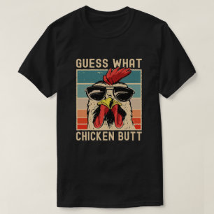 Camiseta Chicken Meme Design adivinha que Bumbum de frango