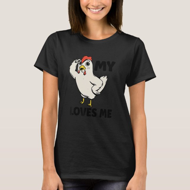 Camiseta Chicken   My Aunt Loves Me for Nephew & Niece 1 (Frente)