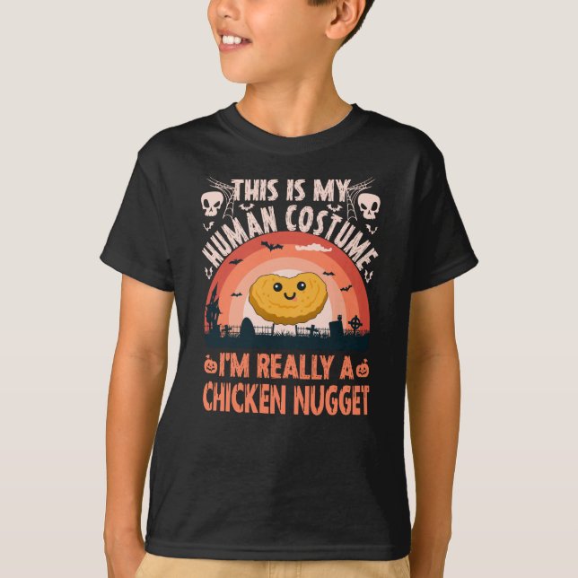 Camiseta Chicken Nugget Halloween Human Costume (Frente)
