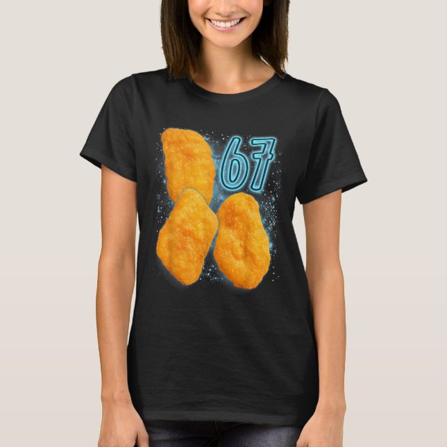 Camiseta Chicken Nugget Lover 67 Meme Six Seven Fried Chick (Frente)