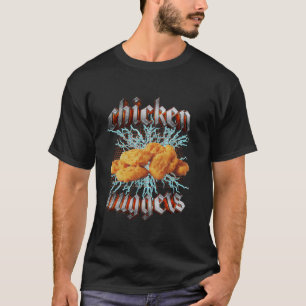 Camiseta Chicken Nuggets Heavy Metal World Tour Hardcore Mu
