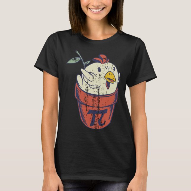 Camiseta Chicken Pot PI Day   Men Women Kids Math (Frente)